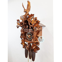 Eagle 8 Day Mechanical Carved Cuckoo Clock 51cm By HÖNES image