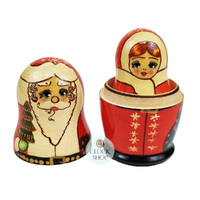 Santa Family Russian Dolls- 11cm (Set Of 5) image