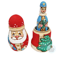 Woodburn Santa Russian Dolls- 19cm (Set Of 3) image