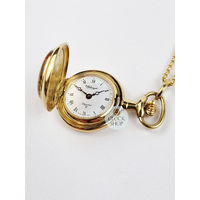 23mm Gold Womens Pendant Watch With Flower Basket By CLASSIQUE (Roman) image