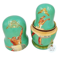 Ballerina Russian Dolls- Green 11cm (Set Of 5) image