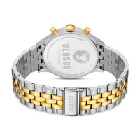45mm Colonne Chrono Two-Tone Silver & Gold Mens Watch With Green Dial By VERSACE image