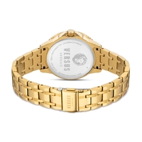 38mm Montorgueil Crystal & Gold Womens Watch With White Dial By VERSACE image