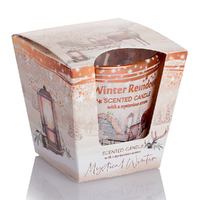 8.5cm Scented Christmas Candle- Winter Reindeers image