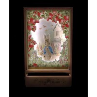 Large Dancing Peter Rabbit In Strawberry Garden Music Box & Nightlight image
