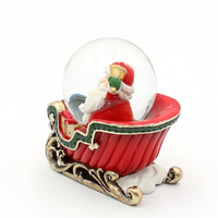 7cm Santa In Sleigh Snow Globe- Assorted Designs image