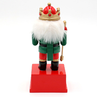 20cm Red & Green King Advent Calendar Nutcracker image