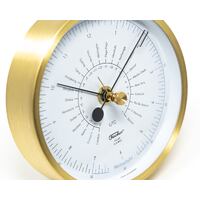 13.3cm Brushed Brass Polar World Time Clock By FISCHER image