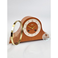 19cm Cherry Mechanical Tambour Mantel Clock By HERMLE image