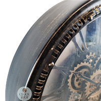 55cm Hasius Black & Gold Moving Gear Clock By COUNTRYFIELD image