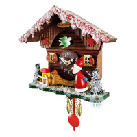 Christmas Cabin Battery Chalet Kuckulino With Santa Claus 16cm By TRENKLE image