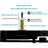 High Torque Dual Pendulum Clock Movement (31mm Shaft) image