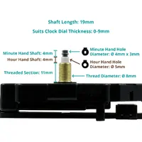 Mini Dual Pendulum Clock Movement (19mm Shaft) image