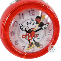 12cm Red Minnie Mouse Musical Analogue Alarm Clock By DISNEY image