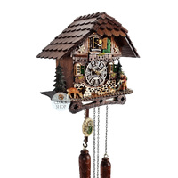 Hiker & Dog LED Battery Chalet Cuckoo Clock 26cm By TRENKLE image