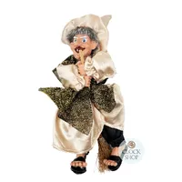 18cm Hanging Witch With Glitter Scarf - Assorted Colours image