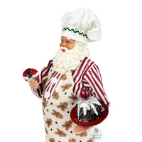 28cm Standing Santa Claus in Gingerbread Apron image