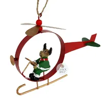 14cm Metal Helicopter Hanging Decoration- Assorted Designs image