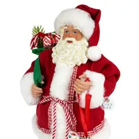 38cm Standing Santa Claus Holding Sack Of Presents image