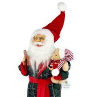 45cm Standing Mr. Santa Claus In Dressing Gown image