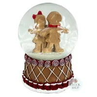 16cm Gingerbread Family Musical Snow Globe (We Wish You A Merry Christmas) image