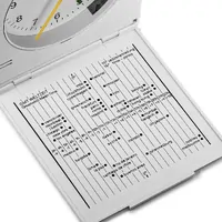 7.8cm White Analogue Travel Alarm Clock With World Time Zone Map By BRAUN image
