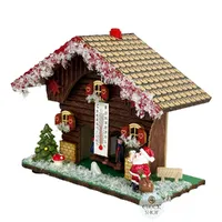 13cm Chalet Weather House With Snowy Christmas Scene By TRENKLE image