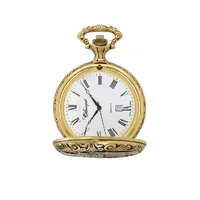 48mm Gold Mens Pocket Watch With Truck By CLASSIQUE (Roman) image