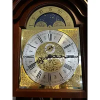Antique Walnut Grandfather Clock With Moon Dial By KIENINGER image