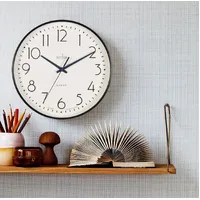 25cm Earl Black Round Silent Wall Clock By ACCTIM image