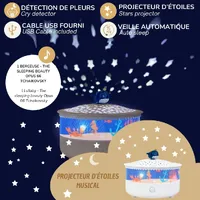 Ocean Musical Star Projector & Night Light- (Tchaikovsky- The Sleeping Beauty) image