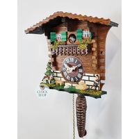 Alphorn 1/4 Hour 1 Day Mechanical Chalet Cuckoo Clock 17cm By TRENKLE image
