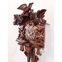 Moving Birds 1 Day Mechanical Carved Cuckoo Clock 32cm By HÖNES image