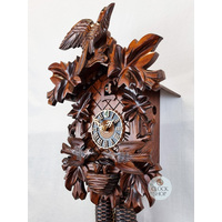 Moving Birds 8 Day Mechanical Carved Cuckoo Clock 40cm By HÖNES image