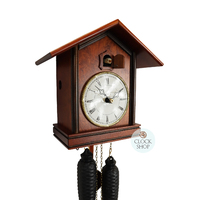 Walnut 8 Day Mechanical Modern Chalet Cuckoo Clock 25cm By ROMBA image