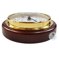 17cm Mahogany Quartz Time & Tide Clock By FISCHER image