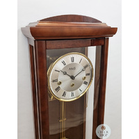 65cm Walnut 8 Day Mechanical Chiming Wall Clock With Piano Finish & Draw By AMS image