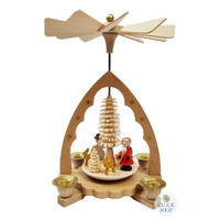 19cm Santa & Deer Christmas Pyramid By Richard Glässer image