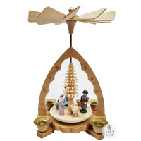 19cm Coloured Nativity Christmas Pyramid By Richard Glässer image