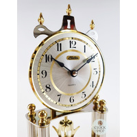 30cm Silver & Brass Anniversary Clock By HALLER image