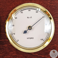 28.5cm Mahogany Weather Station With Barometer Thermometer & Hygrometer By FISCHER image
