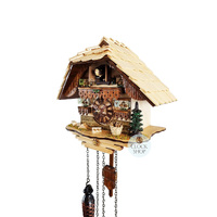 Black Forest Battery Chalet Cuckoo Clock 22cm By Trenkle image