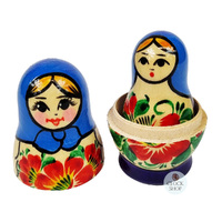 Kirov Russian Dolls- Blue Scarf & Purple Dress 10cm (Set Of 5) image