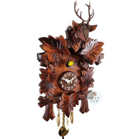 5 Leaf & Deer Battery Carved Kuckulino 18cm By TRENKLE  image