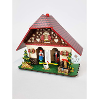 18cm Chalet Weather House With Love Hearts By TRENKLE image