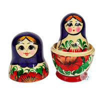 Kirov Russian Dolls- Purple Scarf & Red Dress 12cm (Set Of 6) image