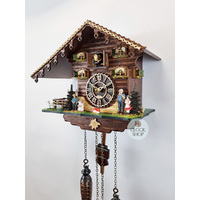 Heidi House Battery Chalet Cuckoo Clock With Moving Goats 22cm By TRENKLE image