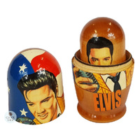 Elvis Russian Dolls- Brown 11cm (Set Of 5) image