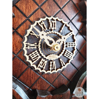 5 Leaf & Bird 8 Day Mechanical Carved Cuckoo Clock With Side Birds 40cm By TRENKLE image