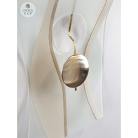 60cm Gold & Curved Glass Pendulum Wall Clock By AMS image